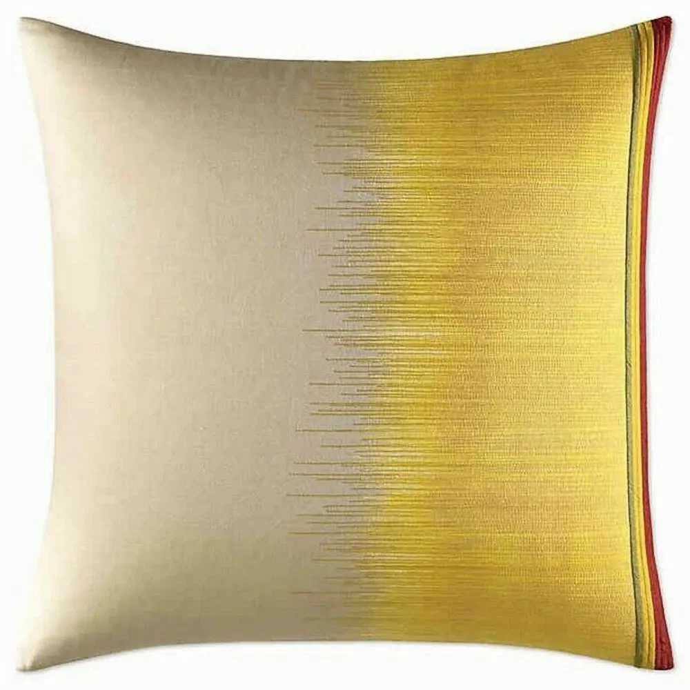 Ellen DeGeneres Toluca European Pillow Shams Yellow Khaki Euron Set of 2